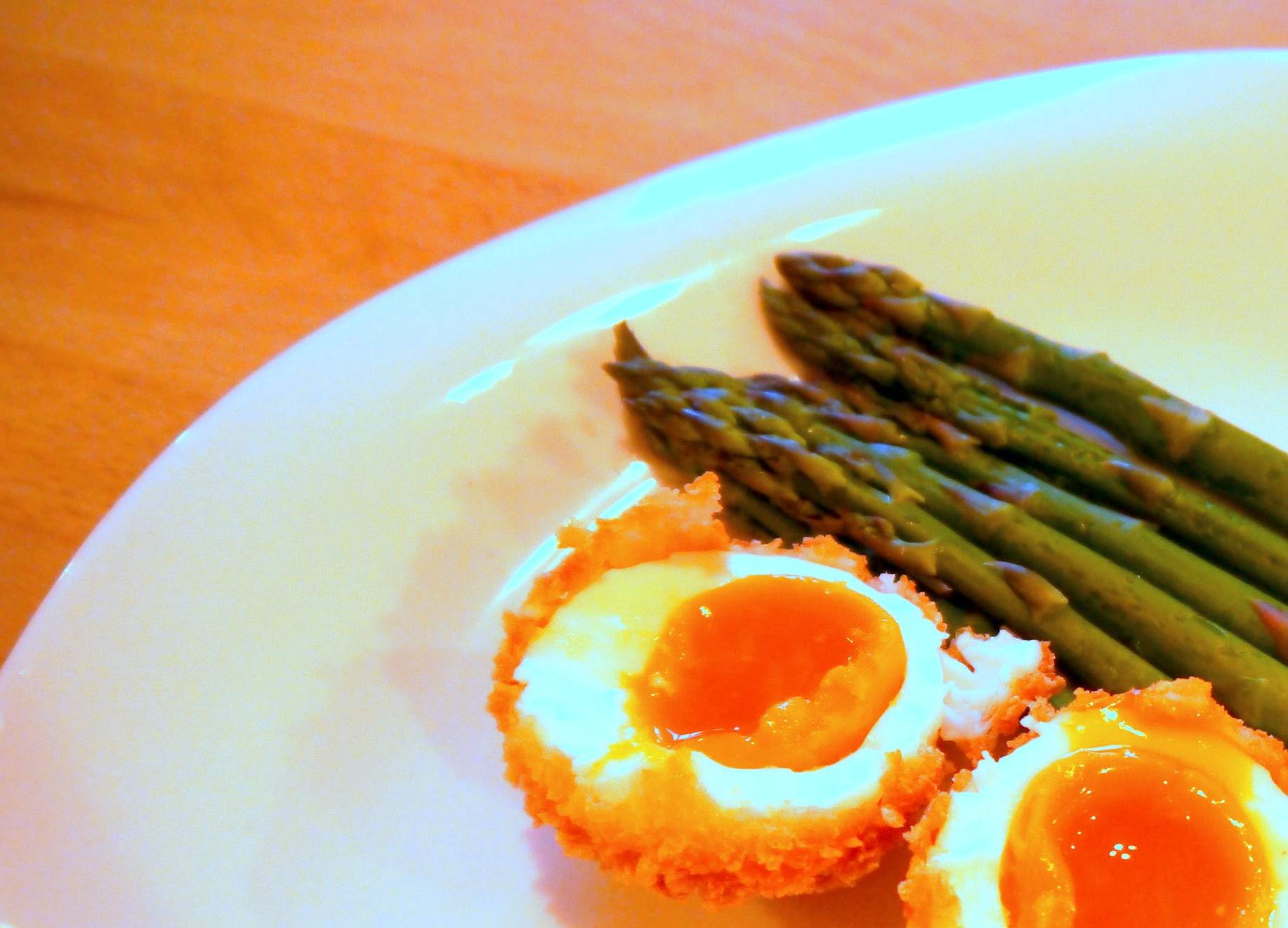 Crispy Eggs with Asparagus Dippers