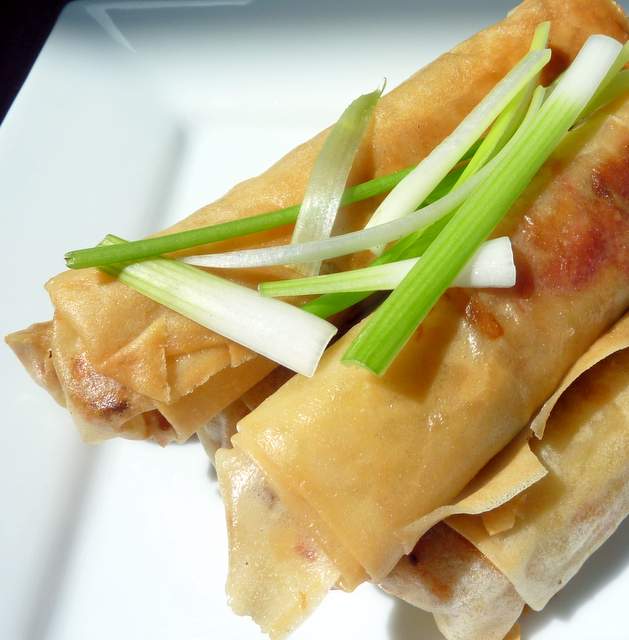 Tofu, Cashewnut and Ginger Spring Rolls